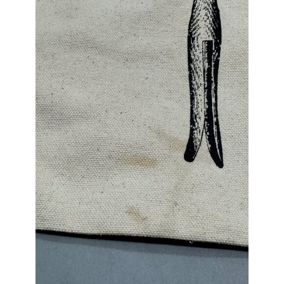 Canvas Drawstring Bag With Clothespin Print Cream color 10.5x11" READ - Picture 2 of 6